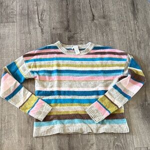 Sundance Multicolor Striped Crew Neck Sweater